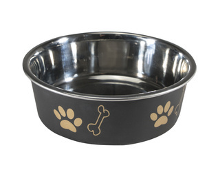 Barry King miska antypoślizgowa z nadrukiem M czarna 0,45l