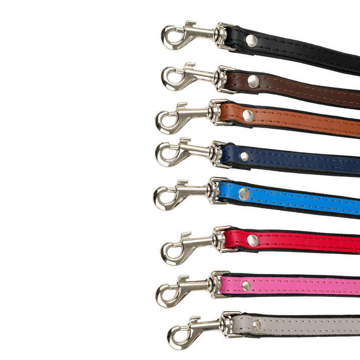 Barry King Smycz skórzana dla psa różowy/czarny M-L 20mm/120cm