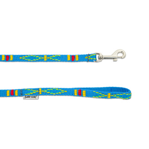 Barry King Smycz błękitna wzór etniczny taśma polipropylenowa 16mm/120cm