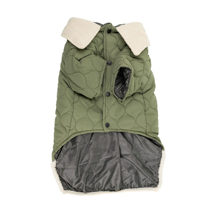 Barry King Kurtka dla psa zielona z kołnierzykiem pikowana rozmiar XS 30