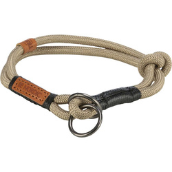 Obroża zaciskowa Be Nordic S-M: 40cm/8mm piaskowa/czarna Linka