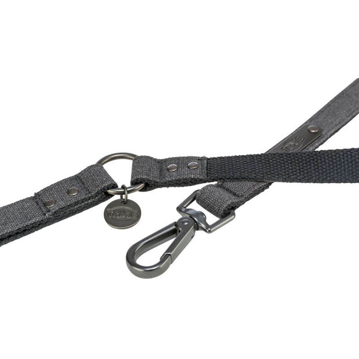 Trixie Smycz V CityStyle bawełna czarna M-L: 2.00m/20mm