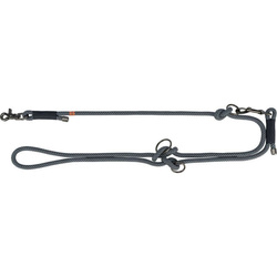 Trixie Smycz Soft Rope S-XL: 2m/10mm czarno/szara nylon