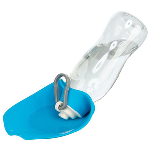 Trixie Butelka z miską dla psa mix kolorów 0,55l plastik/silikon