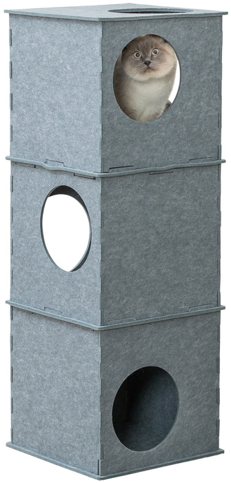 Trixie Nele wieża dla kota filc szara 38x105x38cm
