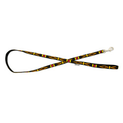 Barry King Smycz czarna wzór etniczny taśma polipropylenowa 25mm/120cm