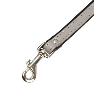Barry King Smycz skórzana dla psa szary/czarny M-L 20mm/120cm