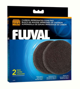 Fluval gąbka węglowa do filtrów kubełkowych FX2/FX4/FX5/FX6 2szt