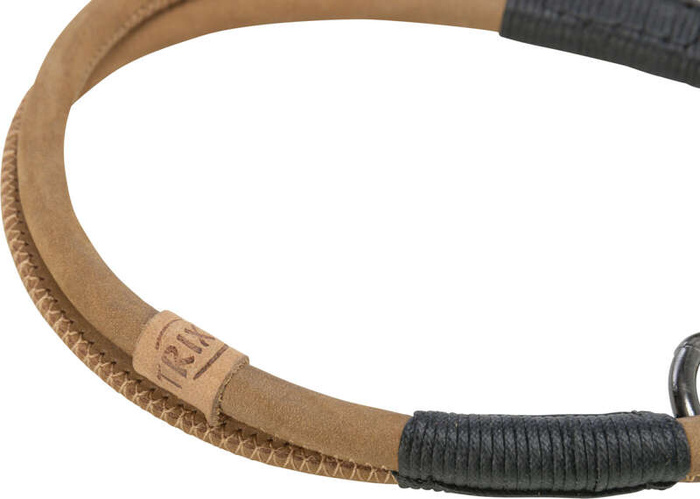 Obroża zaciskowa Be Nordic XL: 60cm/10mm brązowa skórzana