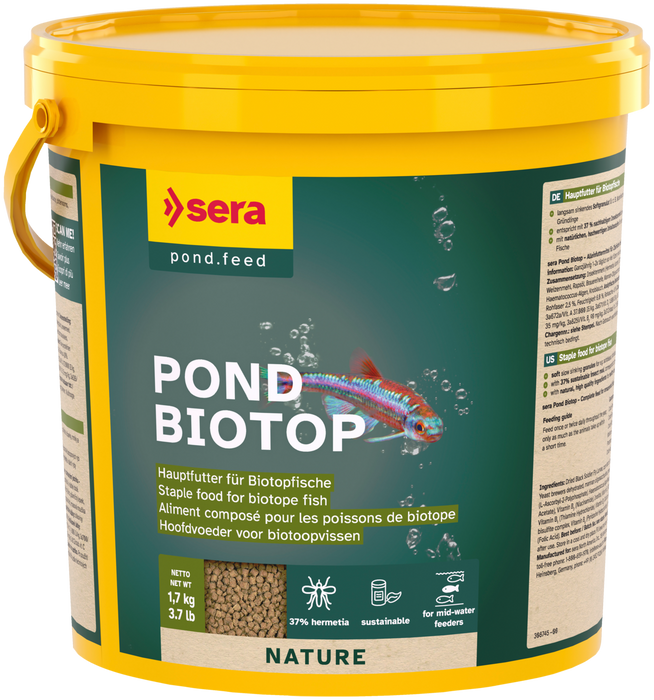 Sera Pond Biotop 3,8L/1,7kg granulat - pokarm podstawowy dla ryb stawowych