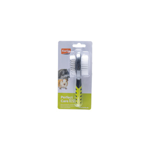 Karlie Rodent szczotka dla gryzonia dwustronna miękka/stalowa plastikowa 2-1 14,5cm
