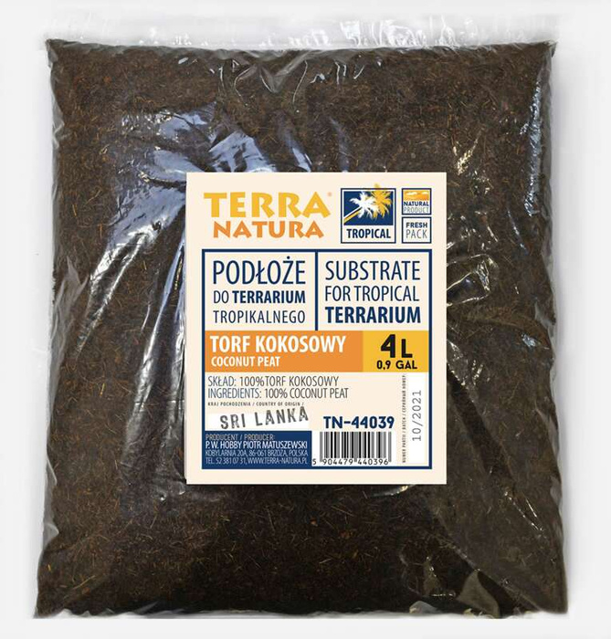 Terra Natura Podłoże do terrarium torf kokosowy 4L
