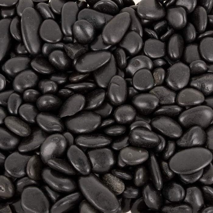 Terra Natura Kamienie polerowane Black Pebble 8-12mm do akwarium terrarium 5kg/opak
