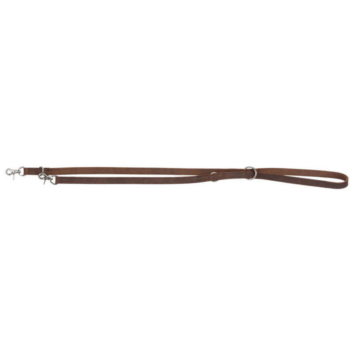 Trixie Smycz regulowana z grubej skóry Rustic M-L: 2m/20mm ciemnobrązowa