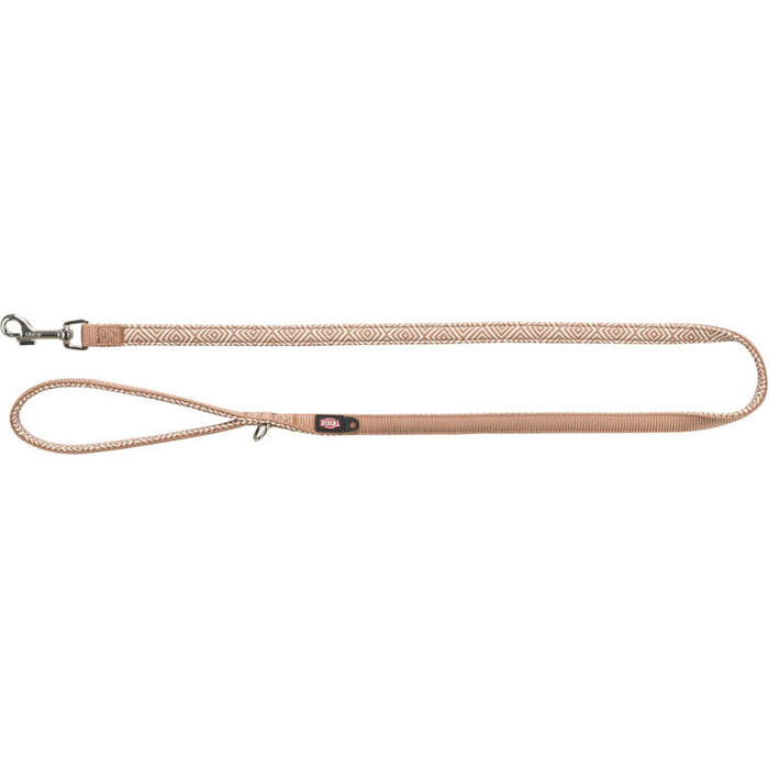 Trixie Smycz Premium podbita neoprenem L-XL: 1m/25mm diament boho/karmel Taśma parciana