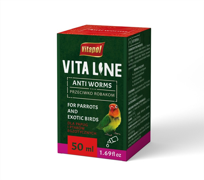 Vitapol vitaline na robaki dla papug i ptaków egzotycznych 50ml