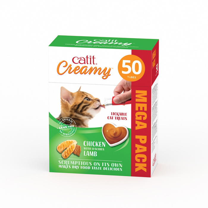 Catit Creamy Megapack przysmak dla kota kurczak z jagnięciną 50x10g