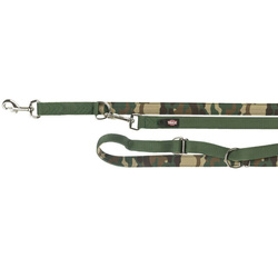 Trixie Smycz regulowana Premium podbita neoprenem L-XL: 2m/25mm kamuflaż/leśny