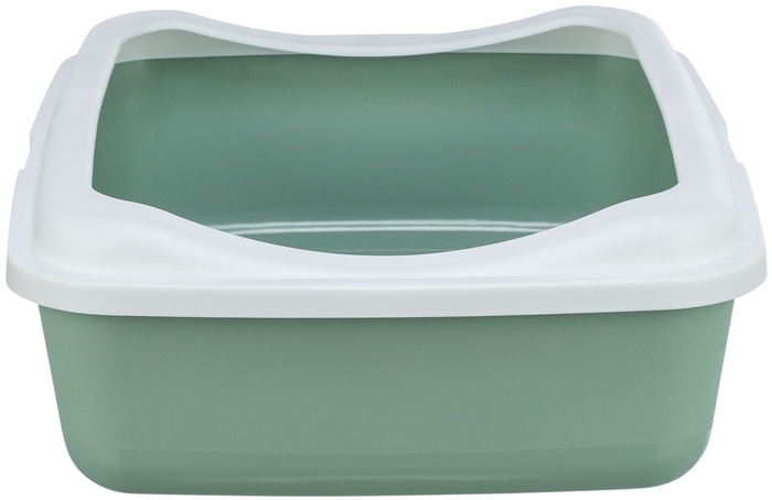 Trixie Classic kuweta dla kota z ramką szałwiowa/biała 37x15x48 cm