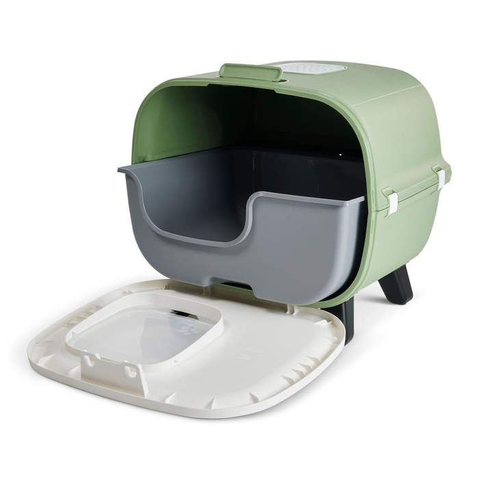 Savic Mira de luxe kuweta dla kota-domek kolor zielony plastik 55,5x44x49,5cm
