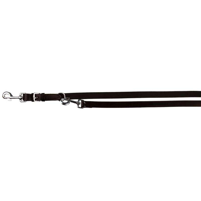 Trixie Smycz regulowana Active L-XL: 2m/22mm skórzana czarna