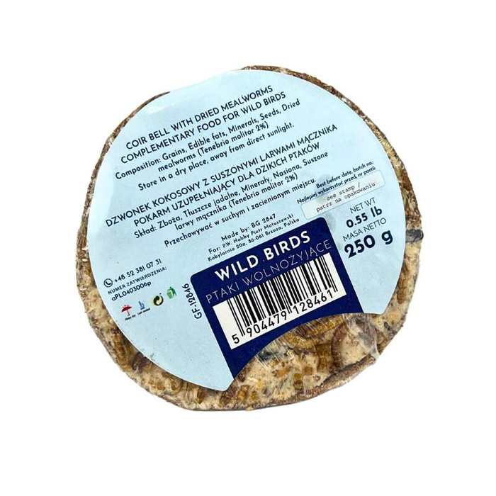 Garden&Fun Dzwonek tłuszczowy z larwami mącznika z włókna kokosowego 250g
