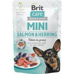 Brit Care Mini Pouch Sterilised łosoś i śledź 85g