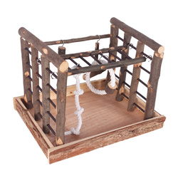 Panama Pet Zabawka dla ptaków drewniana plac zabaw 36x29x25 cm