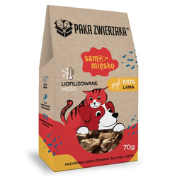 Paka Zwierzaka Przysmak liofilizowany Samo Mięsko LAMA 70g