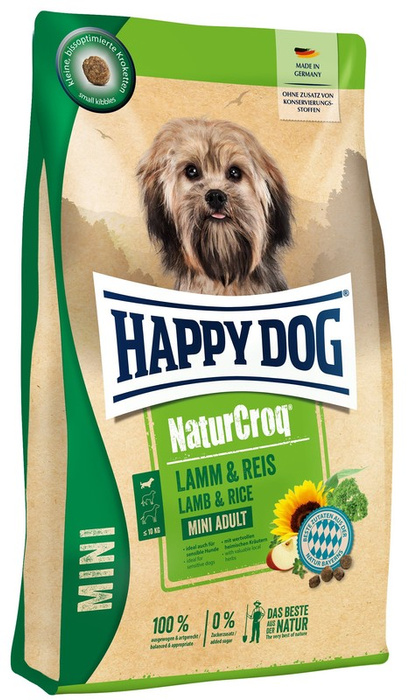 Happy Dog Naturcroq Mini Adult z jagnięcina i ryżem 4kg