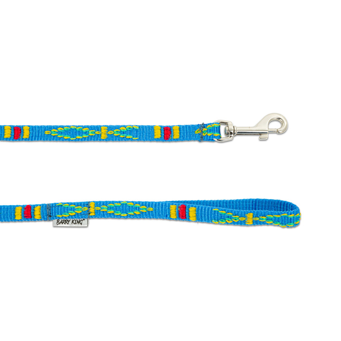 Barry King Smycz błękitna wzór etniczny taśma polipropylenowa 25mm/120cm