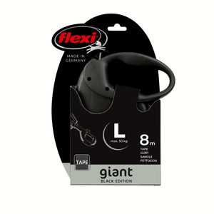 Flexi Giant L Black Edition smycz automatyczna dla psa taśma 8m