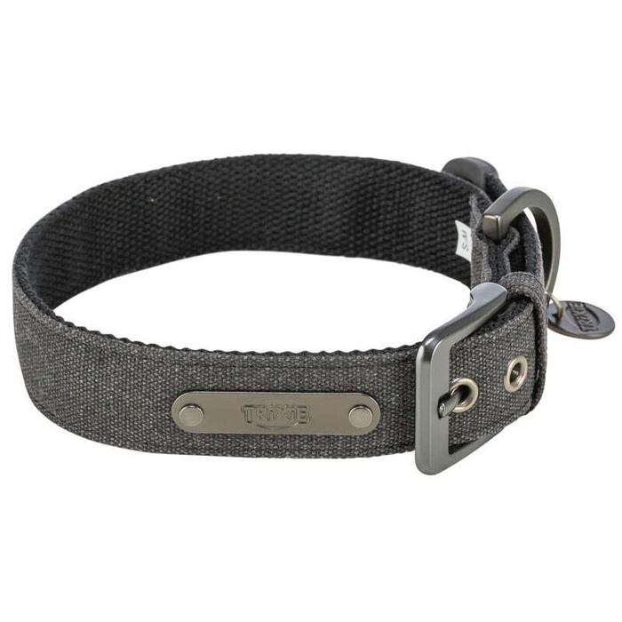 Trixie CityStyle obroża dla psa bawełna czarna XS-S: 25-32cm/25mm szeroka