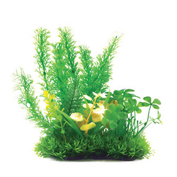 Aqua Natura Roślina do dekoracji akwarium żółto - zielona plastikowa 26cm różne rodzaje roślin