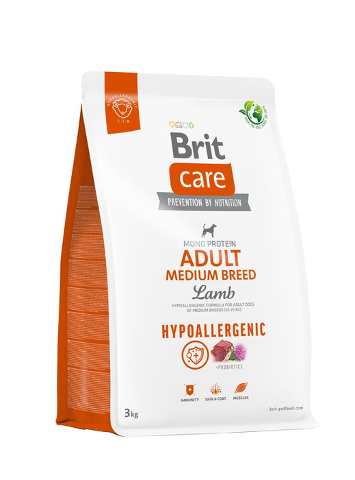 Brit Care Dog Hypoallergenic Adult Medium Breed z jagnięciną 3kg