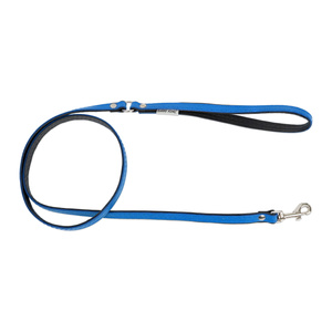 Barry King Smycz skórzana dla psa niebieski/czarny M-L 20mm/120cm