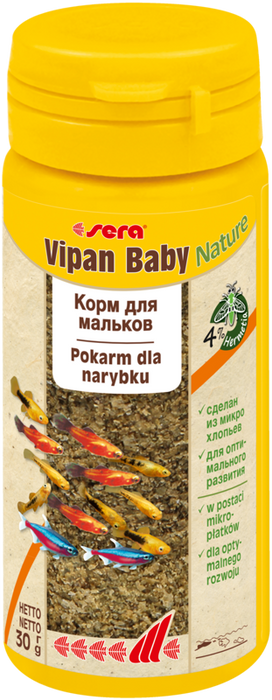 Sera Vipan Baby Nature 50 ml płatki pokarm wspierający wzrost