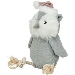 Trixie Xmas Pluszowa Sowa z Bawełnianą Linką 31 cm