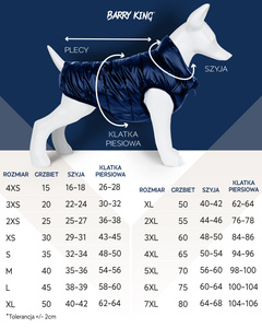 Barry King Sweter dla psa granatowy rozmiar 2XL 55