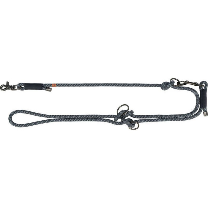 Trixie Smycz Soft Rope S-XL: 2m/10mm czarno/szara nylon