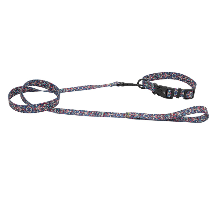 Barry King Smycz dla psa taśma Etno Mandala 20mm/120cm