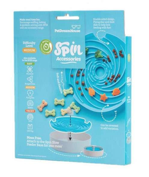 Pet Dream House Spin Lick Frisbbe Blue Medium mata do lizania