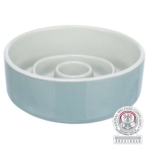 Trixie Miska ceramiczna Slow Feeding szaro/niebieska 0,45l/14cm