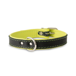 Barry King Obroża Skóra Łoś 20mm/45cm limonka