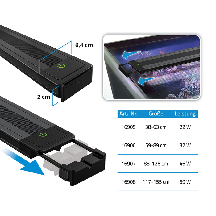 Fluval Reef 4.0 LED Oświetlenie do akwarium 46W 88,2-125,8 cm bluetooth