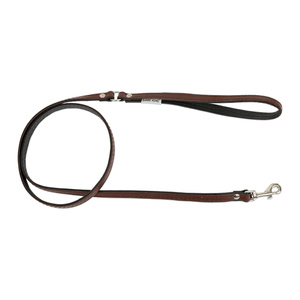 Barry King Smycz skórzana dla psa brązowy/czarny M-L 20mm/120cm
