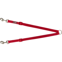 Trixie Rozdzielacz do smyczy Premium taśma czerwony XS-S: 40-70cm/10mm