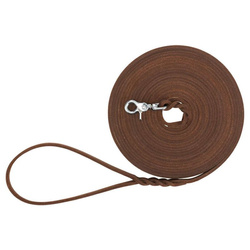 Trixie Smycz Rustic Tracking Gruba Skóra 10m/8mm ciemnobrązowa