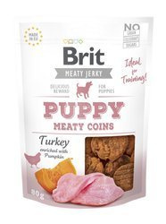 Brit Jerky Snack mięsiste monety z indyka dla szczeniąt 80g