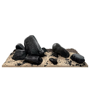 WIO Black Allure River zestaw do akwarium czarny i jasny beżowy 19kg pudełko